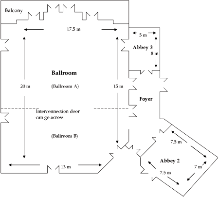 This wedding venue can be set up in several different styles This wedding venue can be set up in several different styles